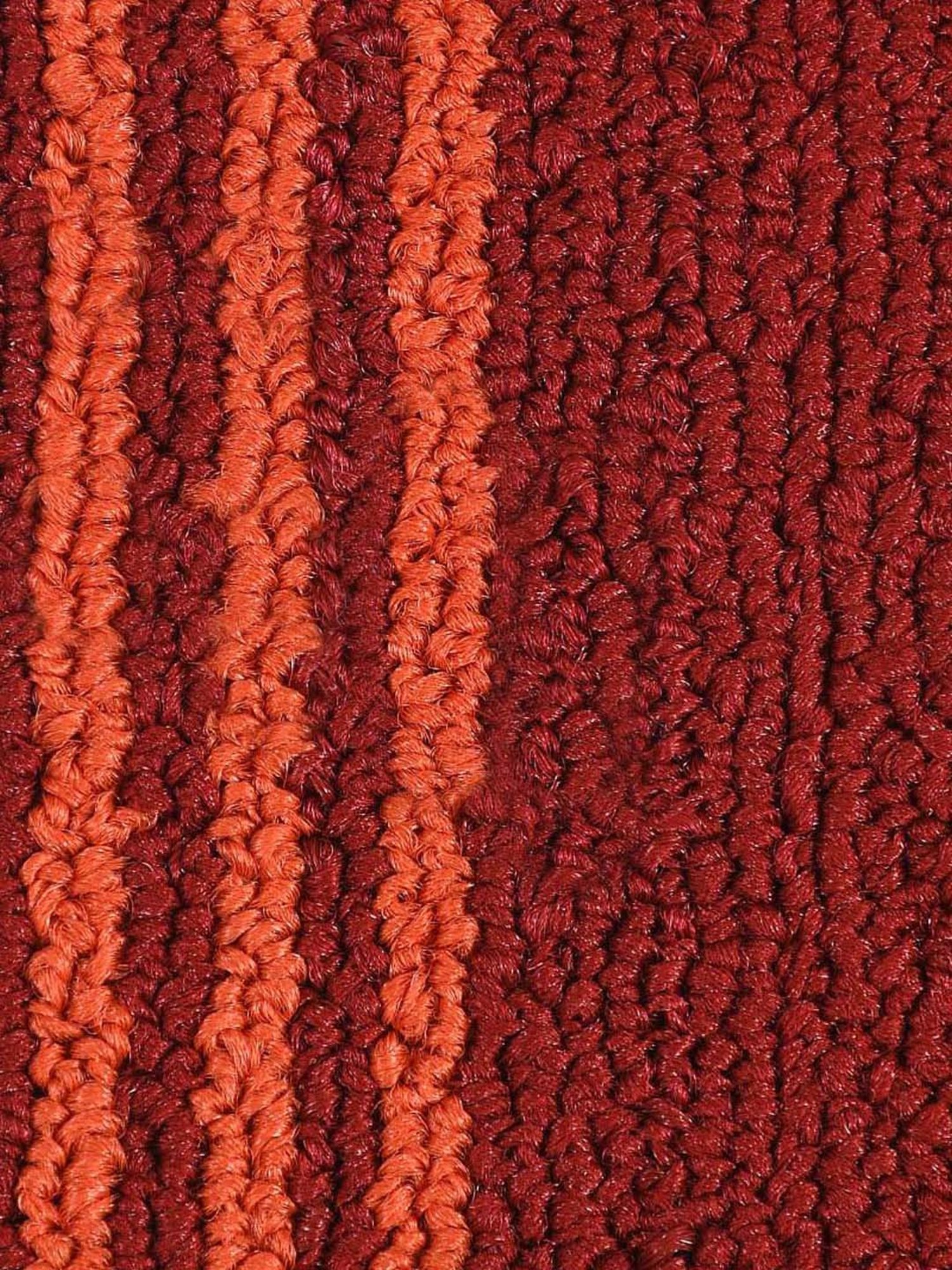 Saral Home Maroon & Rust Polypropylene Large Antiskid & Washable Power Carpet