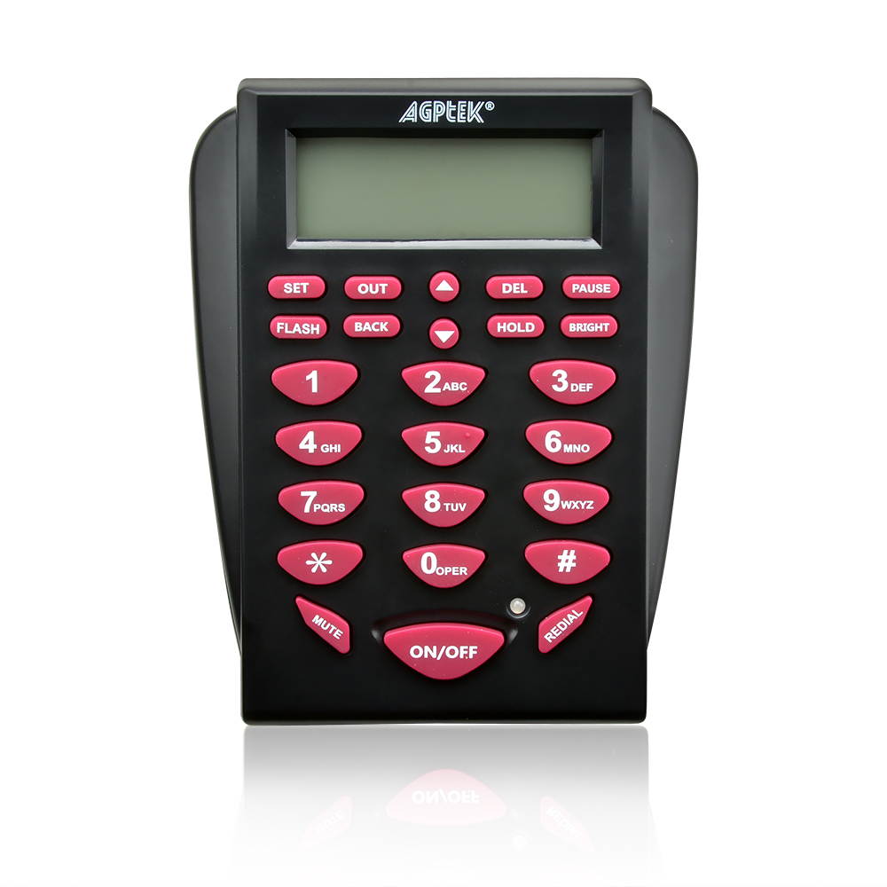 AGPtek Hands-free Call Center Noise Cancellation Corded Monaural Headset Telephone with Backlight Tone Dial Key Pad & REDIAL for Phone Telephone Counseling Services Insurance Hospital