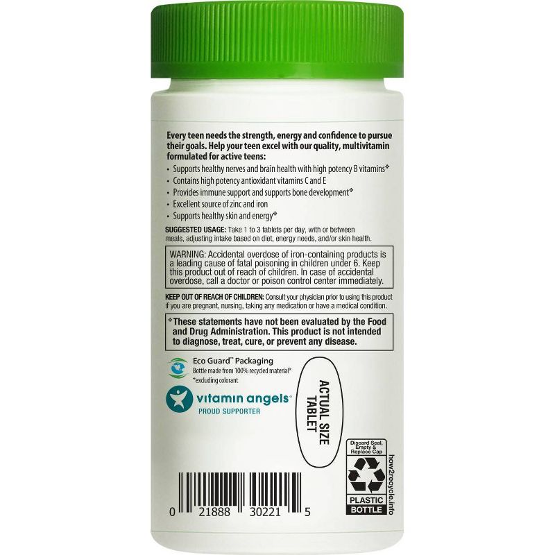 Rainbow Light Active Health Teen Multivitamin / Mineral Dietary Supplement Tablets - 60ct