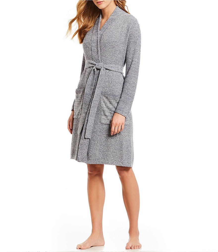 Barefoot Dreams CozyChic Light Ribbed Short Wrap Robe