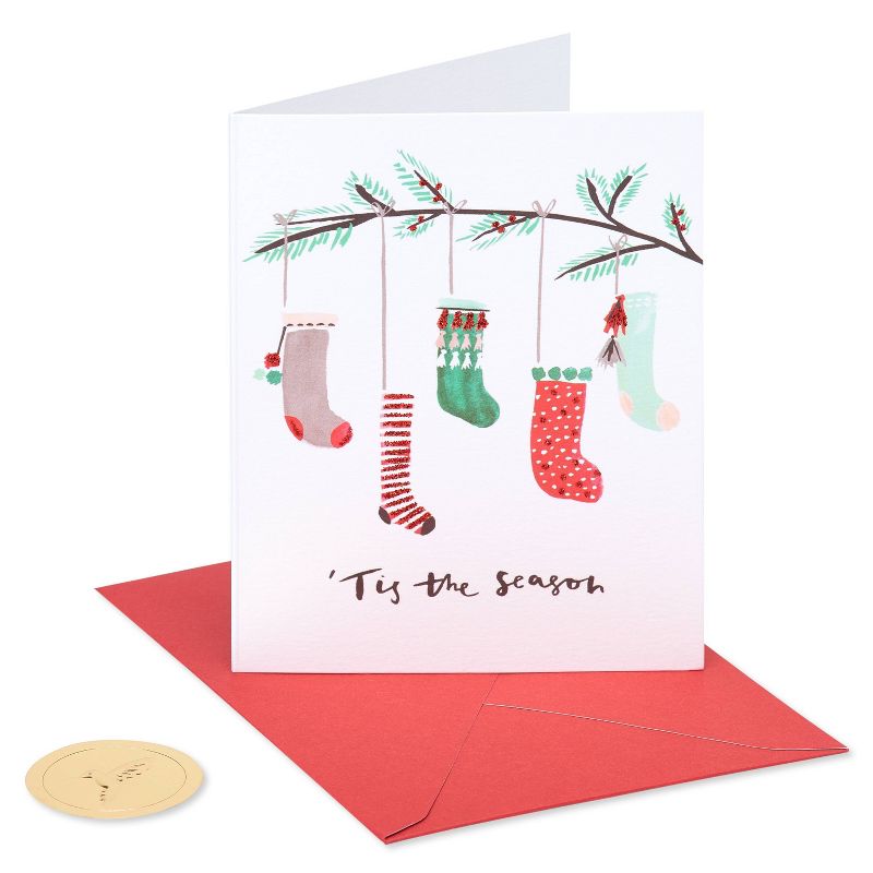 Papyrus Prelude Painterly Stockings Card Pack