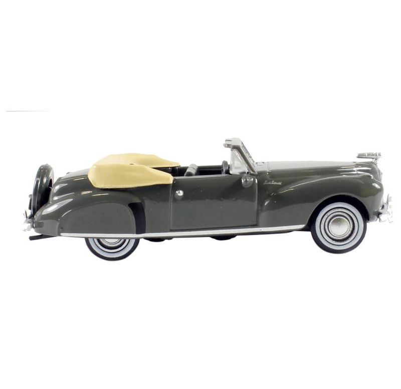 1941 Lincoln Continental Convertible Pewter Gray 1/87 (HO) Scale Diecast Model Car by Oxford Diecast