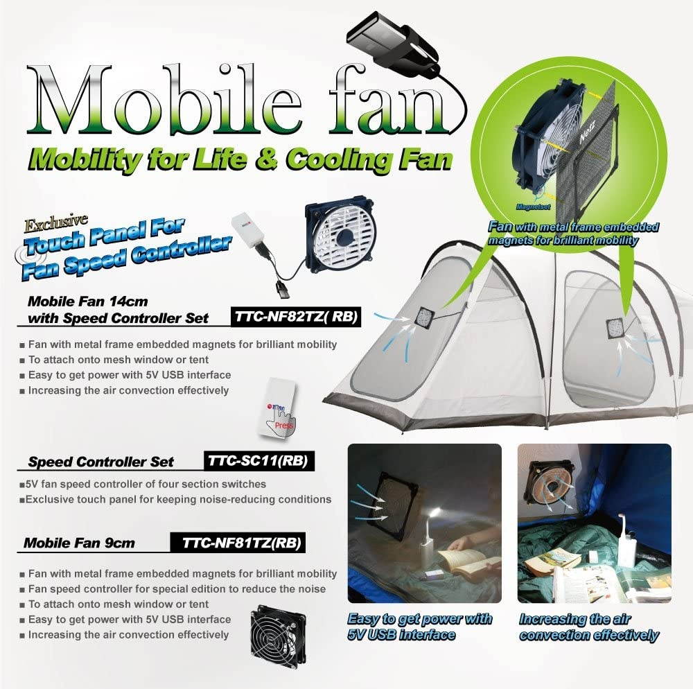 Titan- USB Mobile Portable Fan with Embedded Magnet (140mm with Controller)