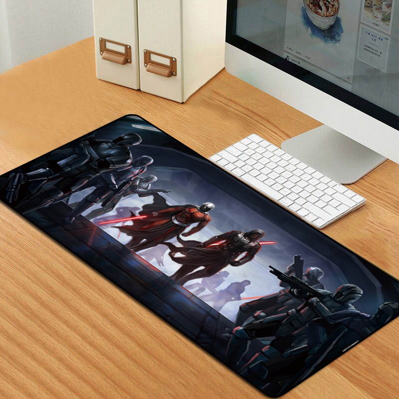 HISPETECH Star Wars Mouse Pad 800x300mm Large Mouse Pad Locking Edge Nature Rubber Computer Gaming Mousepad XL for PC Laptop Desktop