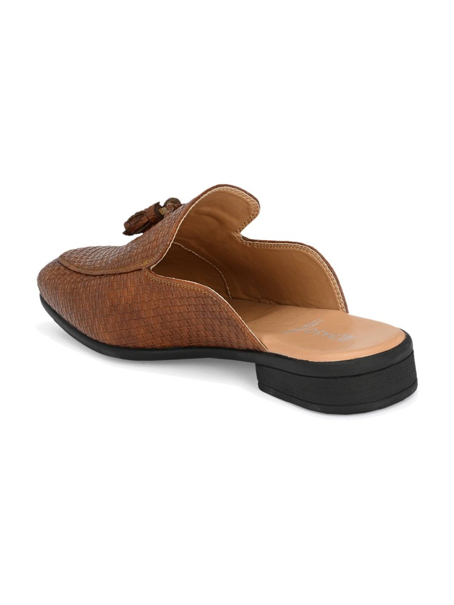 El Paso Men's Tan Mule Shoes