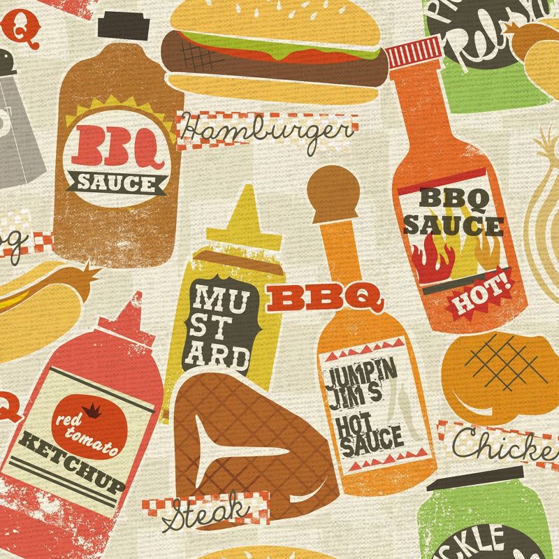 2pk Cotton Designer BBQ Zing Kitchen Towels - MU Kitchen