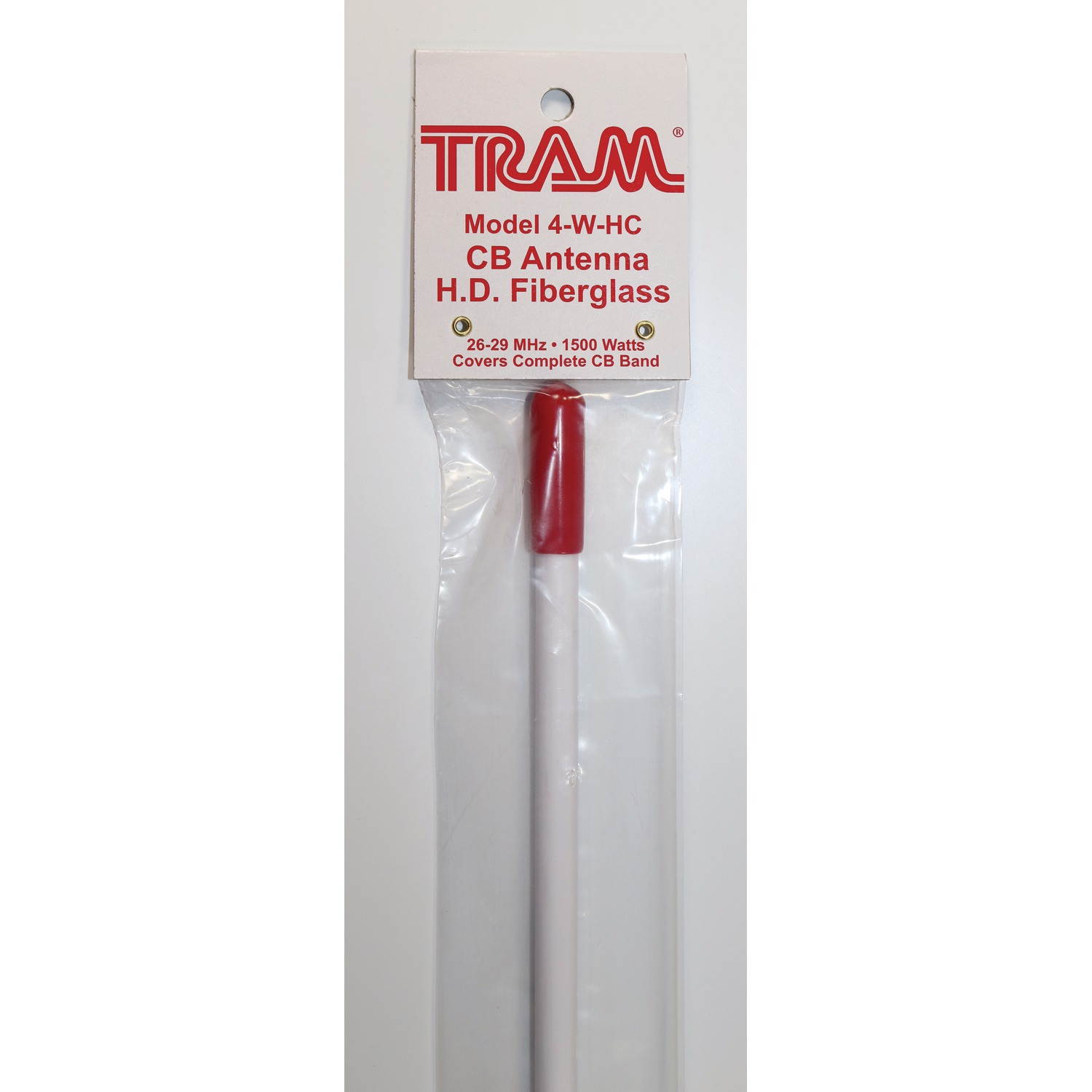 Tram 4-W-HC Fiberglass CB Antenna (White, 4 Feet)