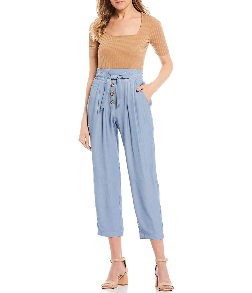 June & Hudson Tie Front Pants