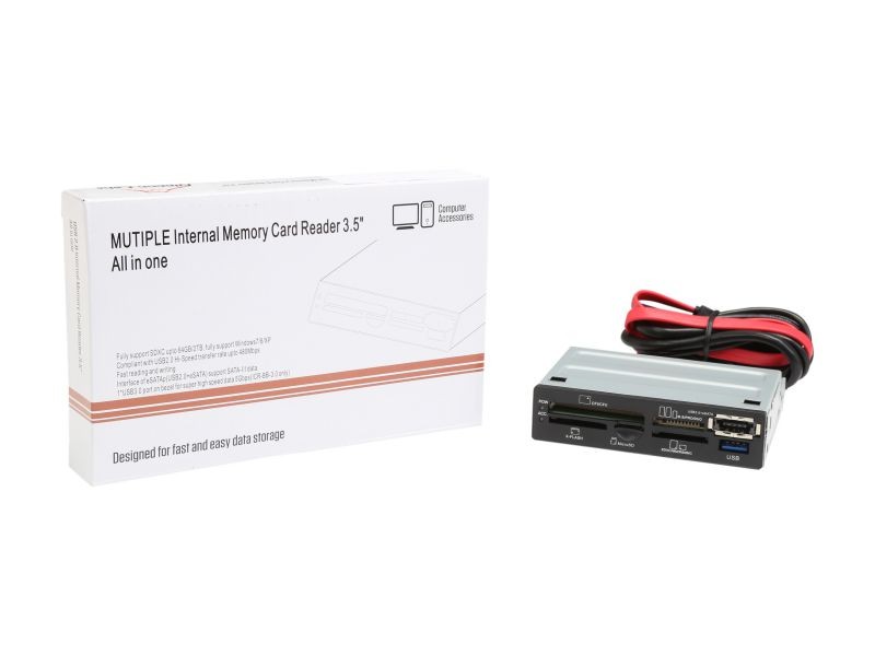 Nippon Labs ICR-BB-USB3 All-in-one USB & eSATA MUTIPLE Internal Memory Card Reader 3.5" All in one