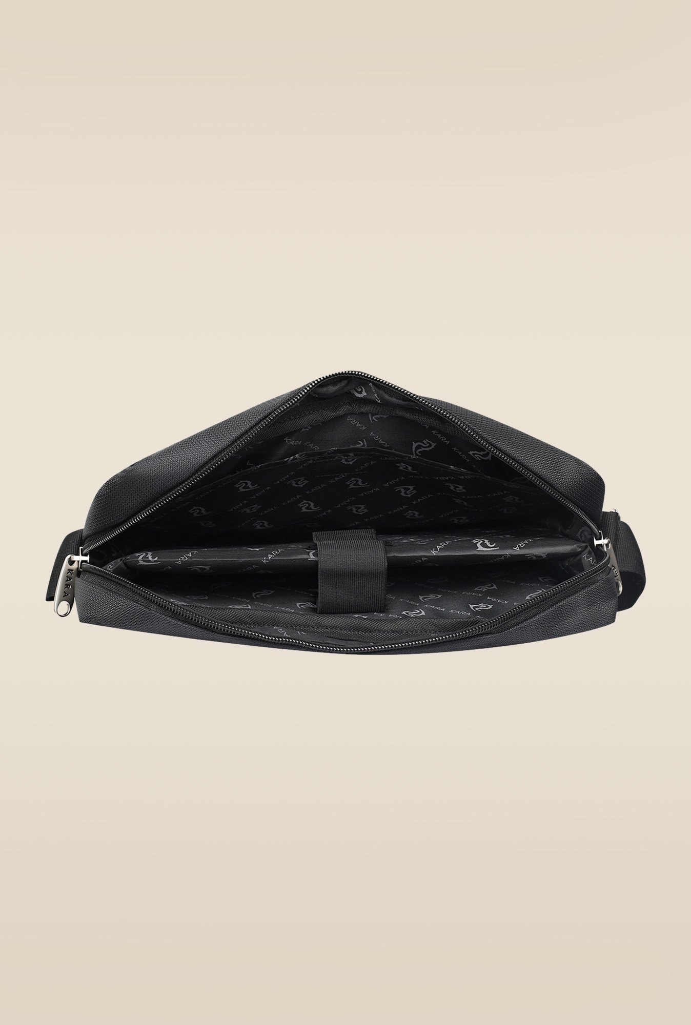 Kara Black Unisex Messenger Bag