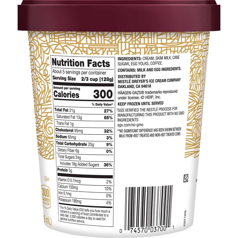 Haagen Dazs Coffee Ice Cream - 28oz