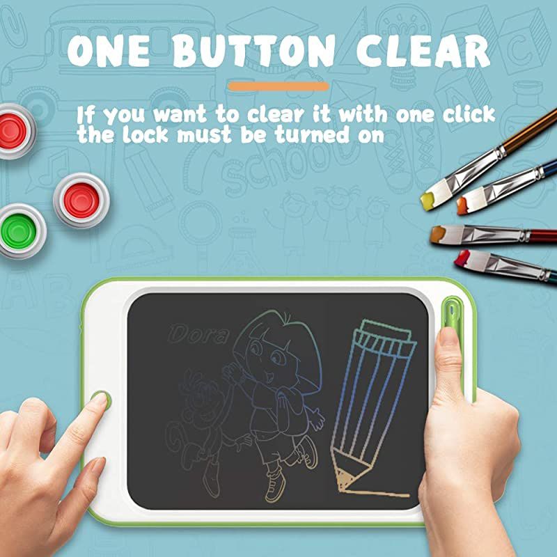 LCD Writing Tablet 10 Inches Colorful Electronic Writing Drawing Doodle Board with Memory Lock Digital Writing Pad for Kids and Adults at Home School Office