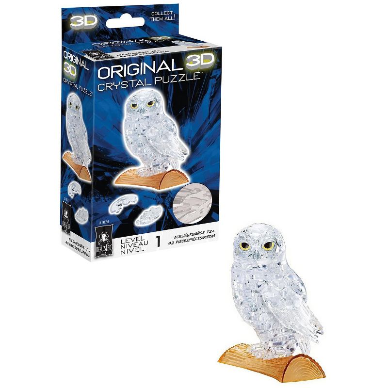 University Games White Owl 42 Piece 3D Crystal Jigsaw Puzzle