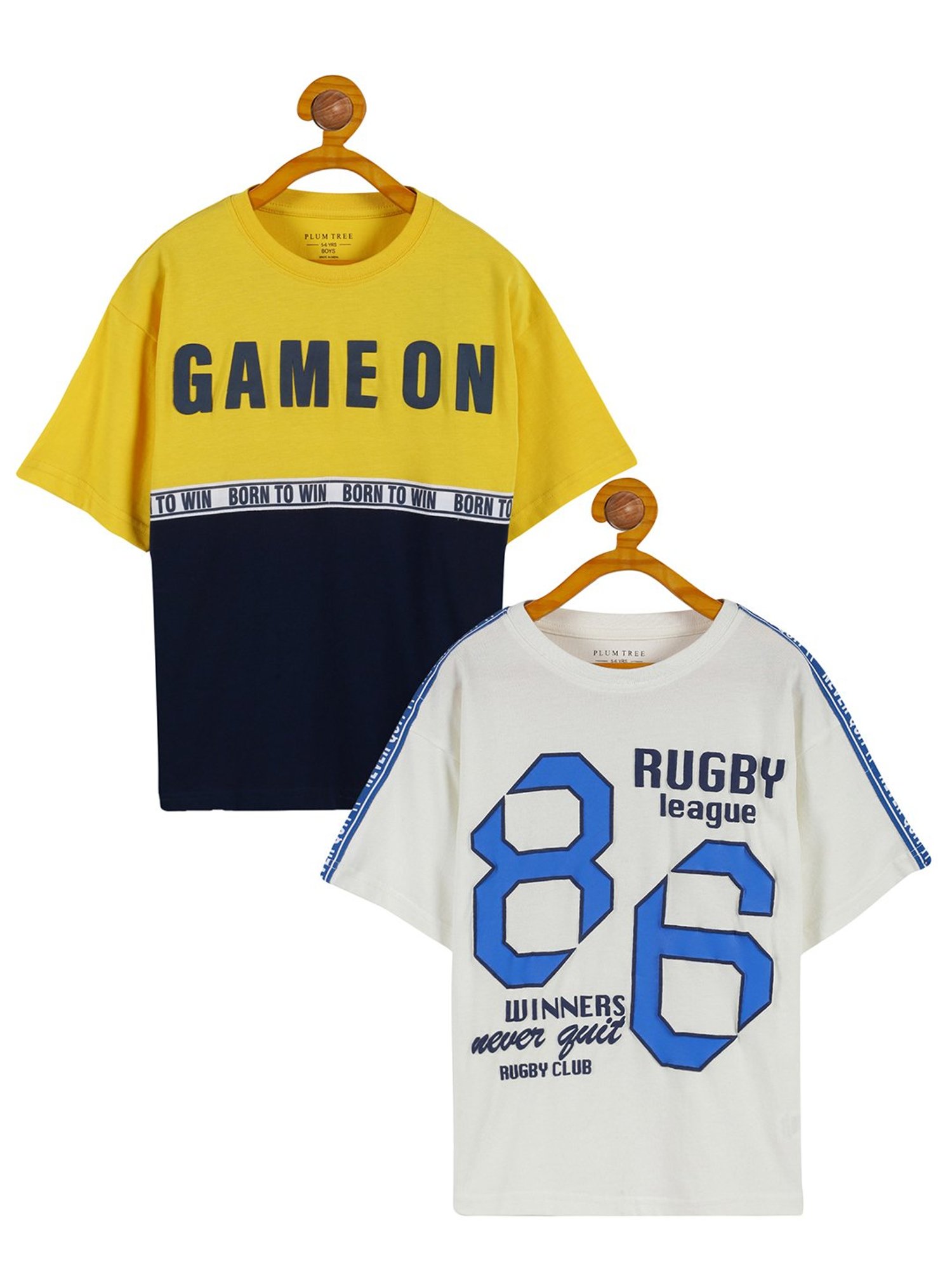 Plum Tree Boys Multicolor Printed T-Shirt (Pack Of 2)