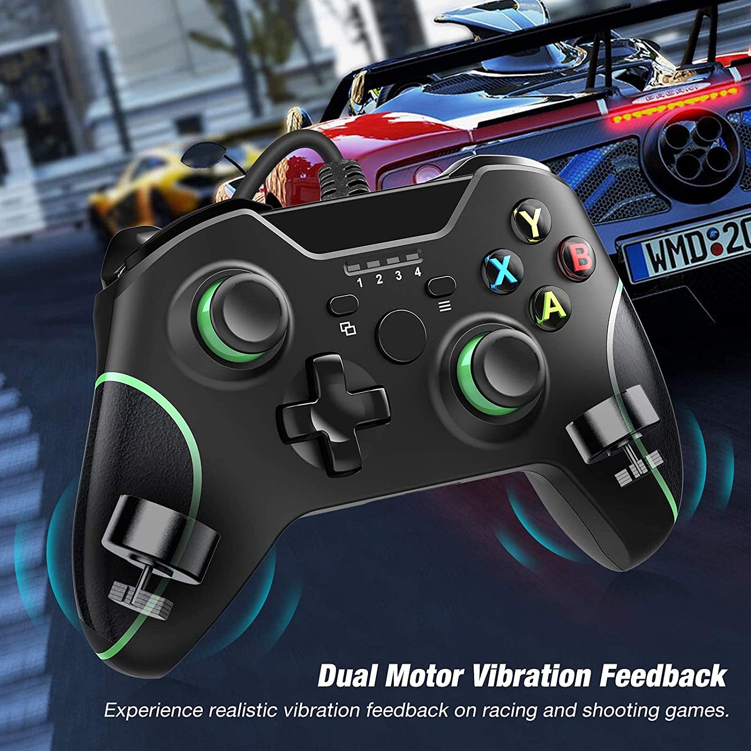 Xbox One Controller,Wired Xbox Controller with Headphone Jack for Xbox Series S Xbox Series X Xbox One/S/X and Microsoft PC Windows 7. 10