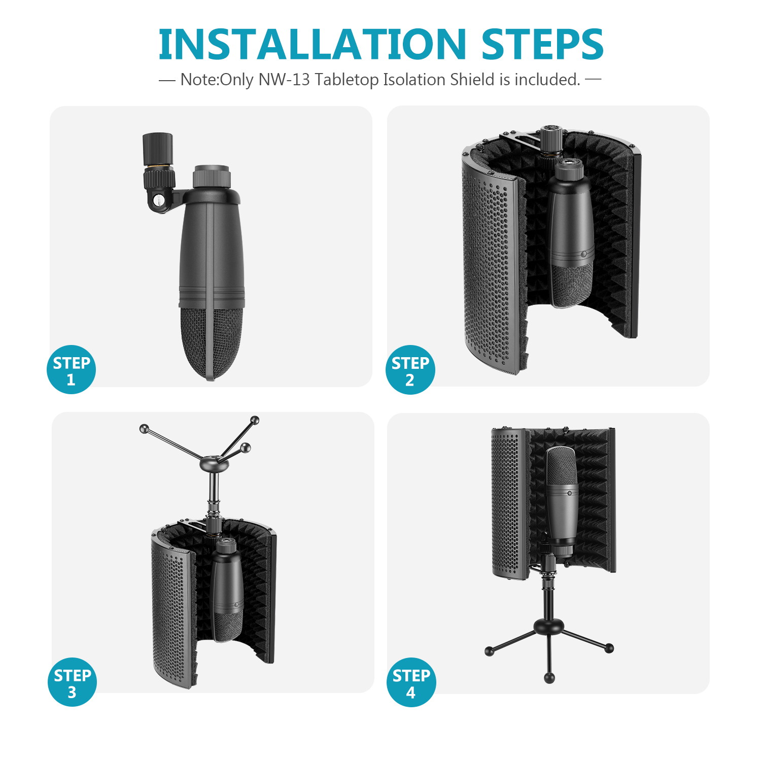 New Mic Microphone Suspension Boom Scissor Arm Stand Holder for Studio Broadcast