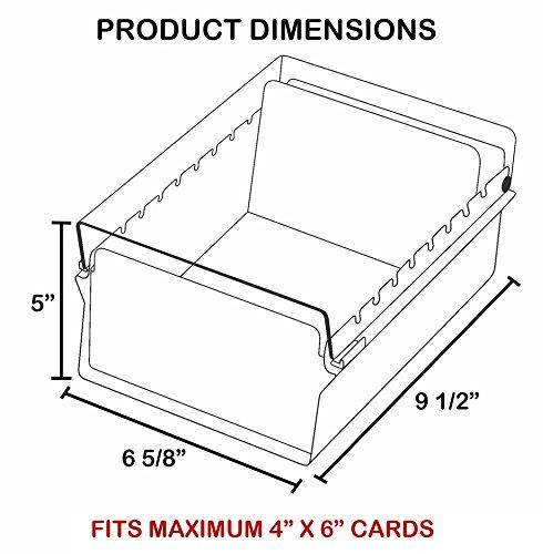 Acrimet 4 X 6 Card File Holder (Black Color with Crystal Cover)