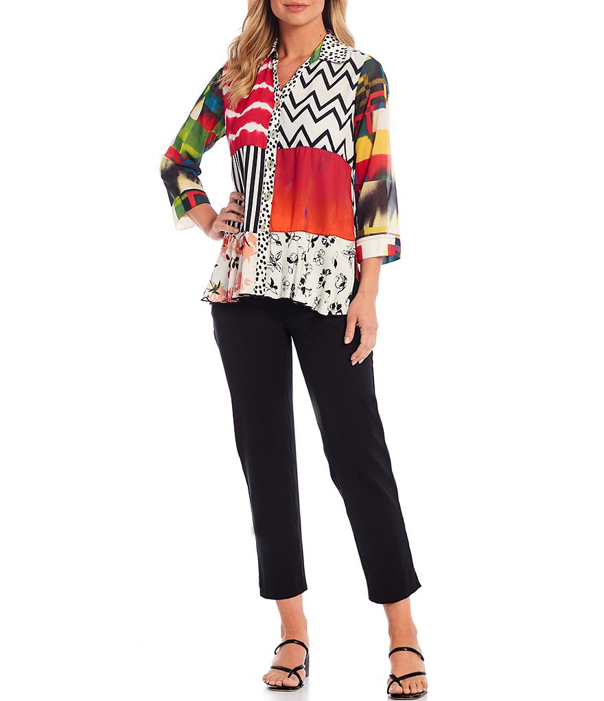 Karyn Seo Hazel Lattice Lace Linen Top