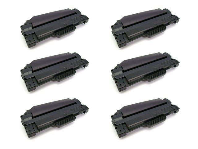 Cisinks &reg; 6 Pack Compatible Samsung MLT-D105L Black Laser Toner Cartridge For ML-1910 ML-1915 ML-2525 ML-2525W ML-2545 ML-2580 SCX-4600 SCX-4606 SCX-4623F