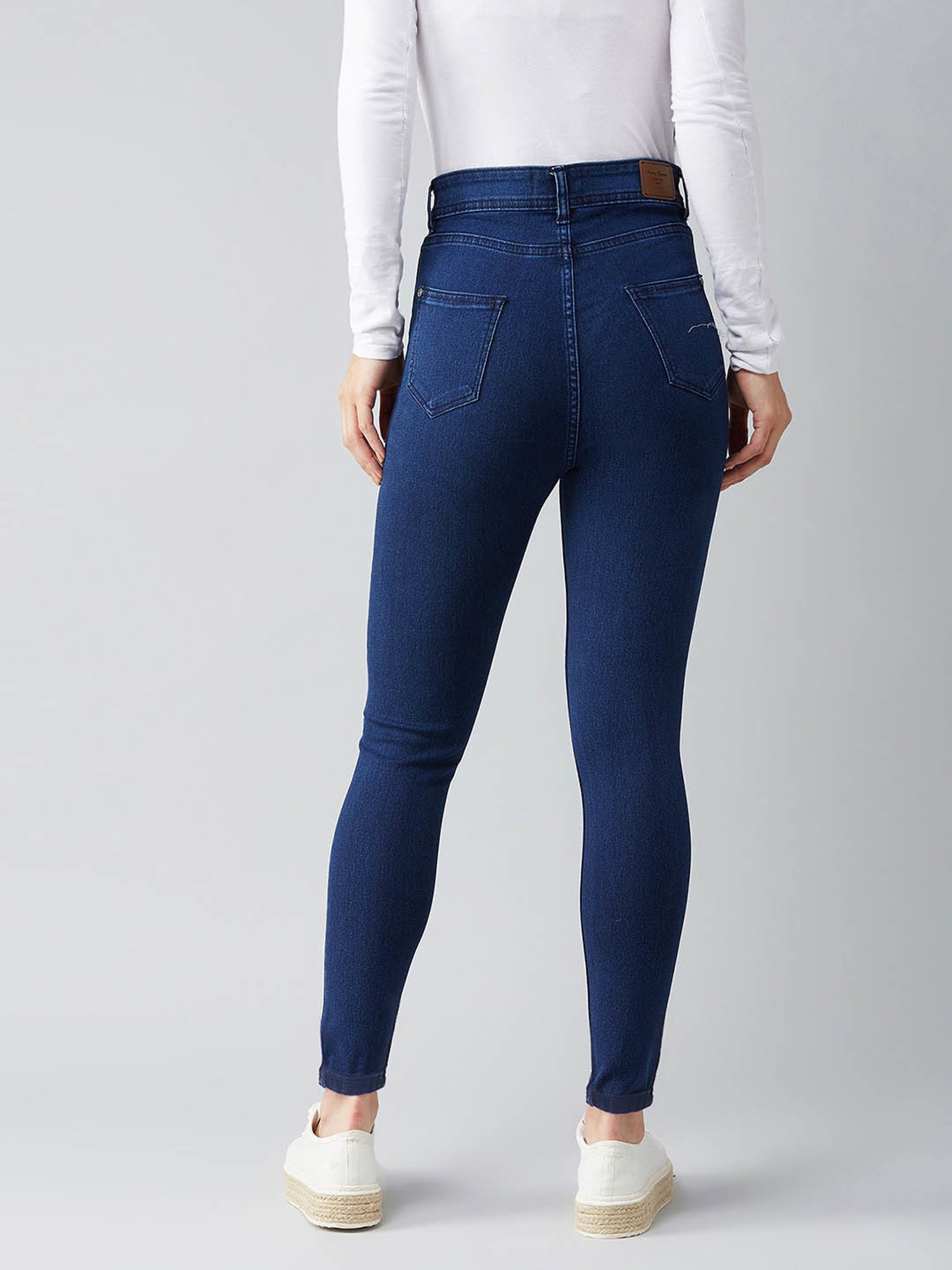 DOLCE CRUDO Navy Skinny Fit Jeans