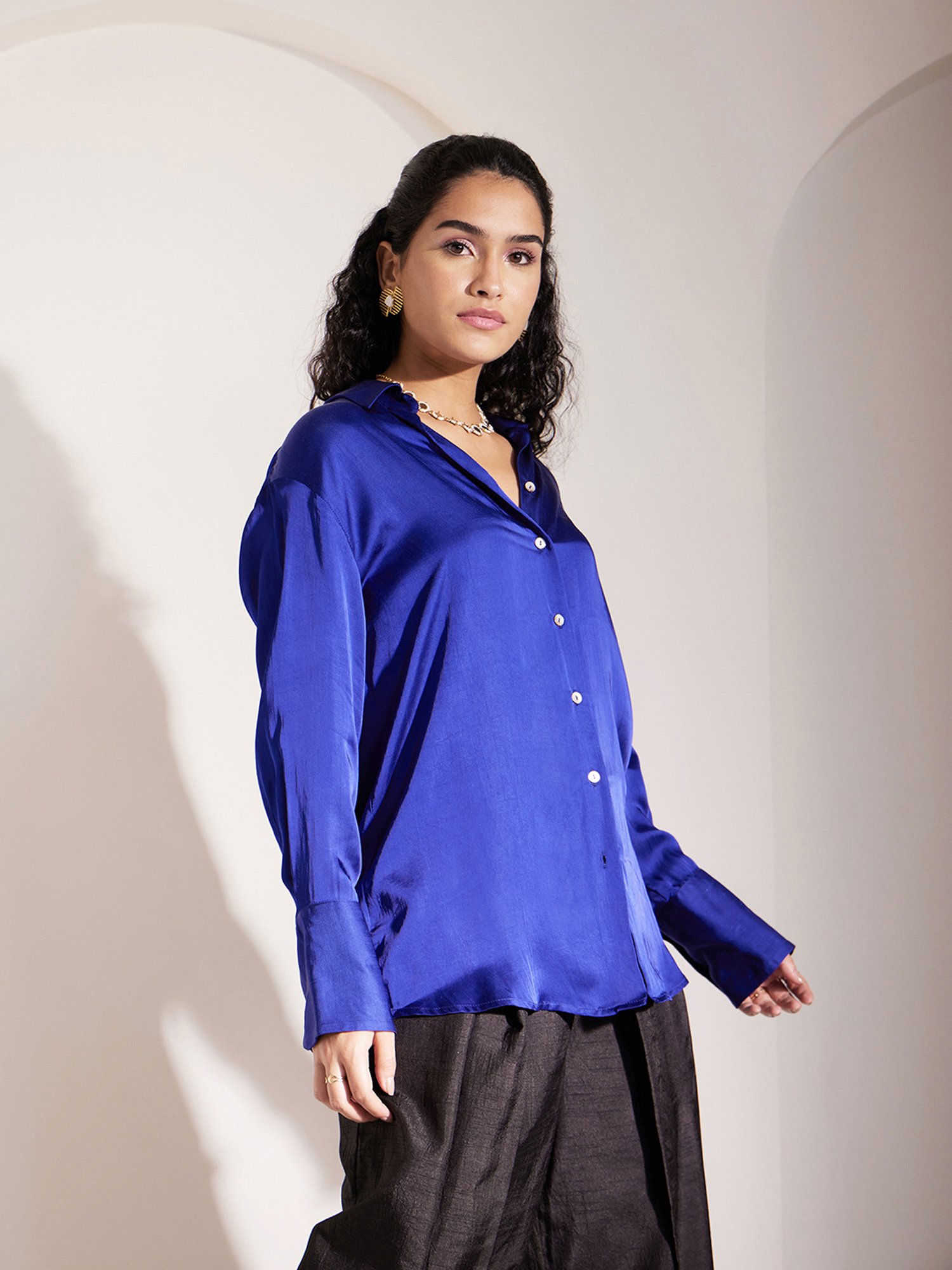 Fablestreet Blue Relaxed Fit Top