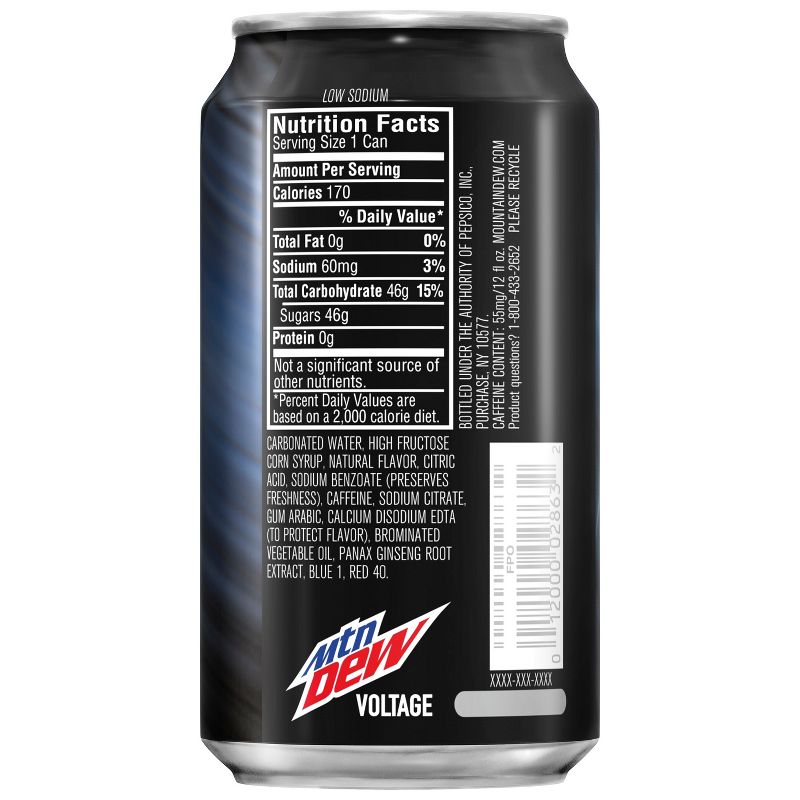 Mountain Dew Voltage Soda - 12pk/12 fl oz Cans