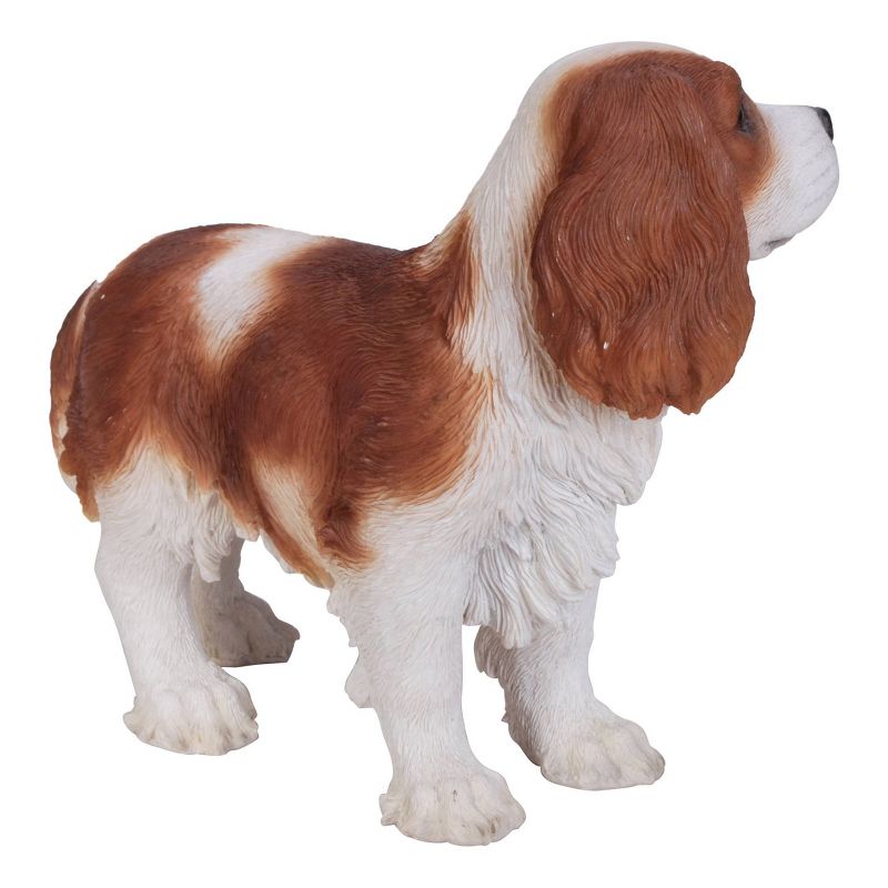 12" Polyresin Standing King Charles Spaniel Statue Brown/White - Hi-Line Gift