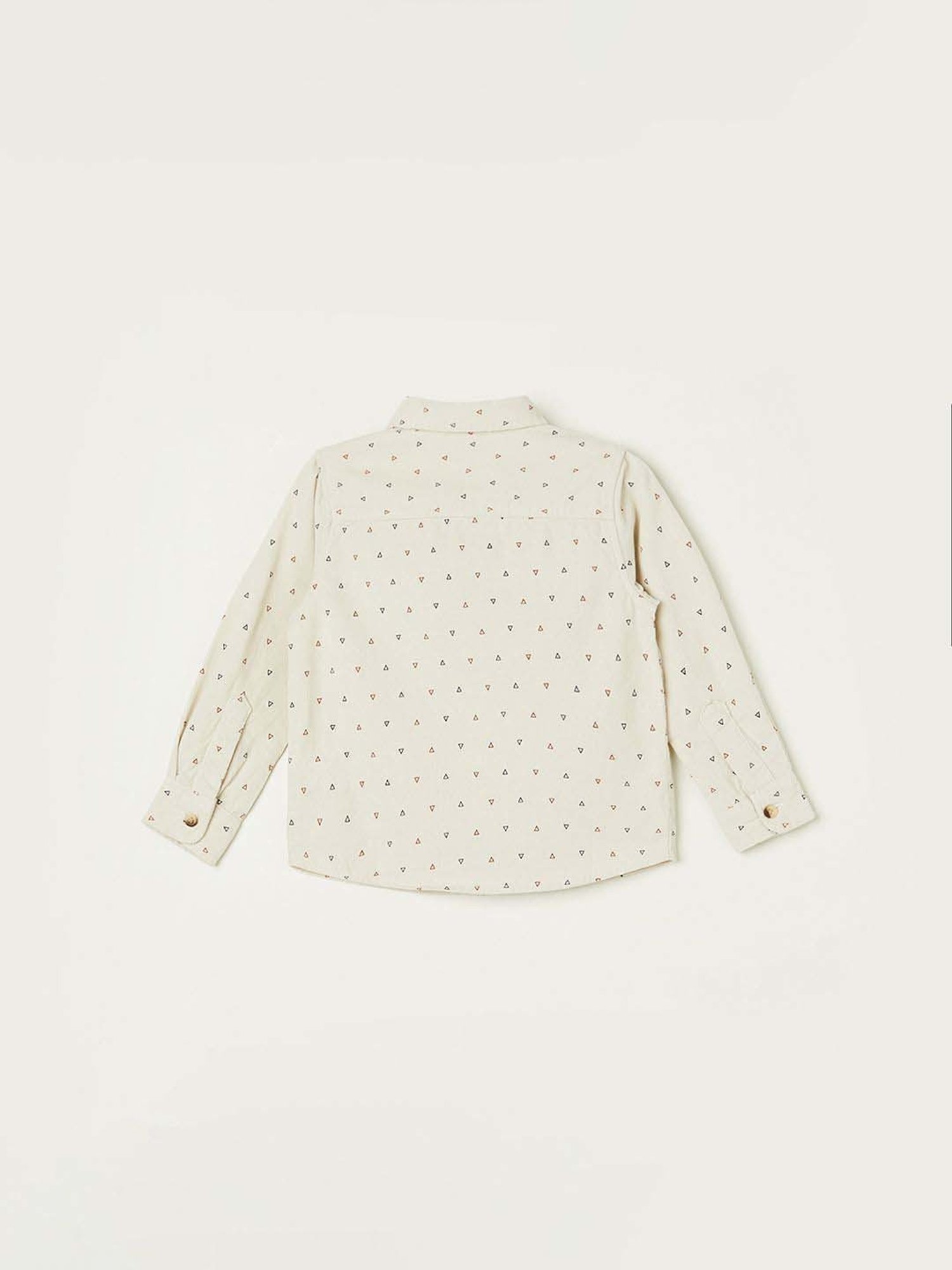 Juniors by Lifestyle Beige Cotton Printed Full Sleeves Shirt