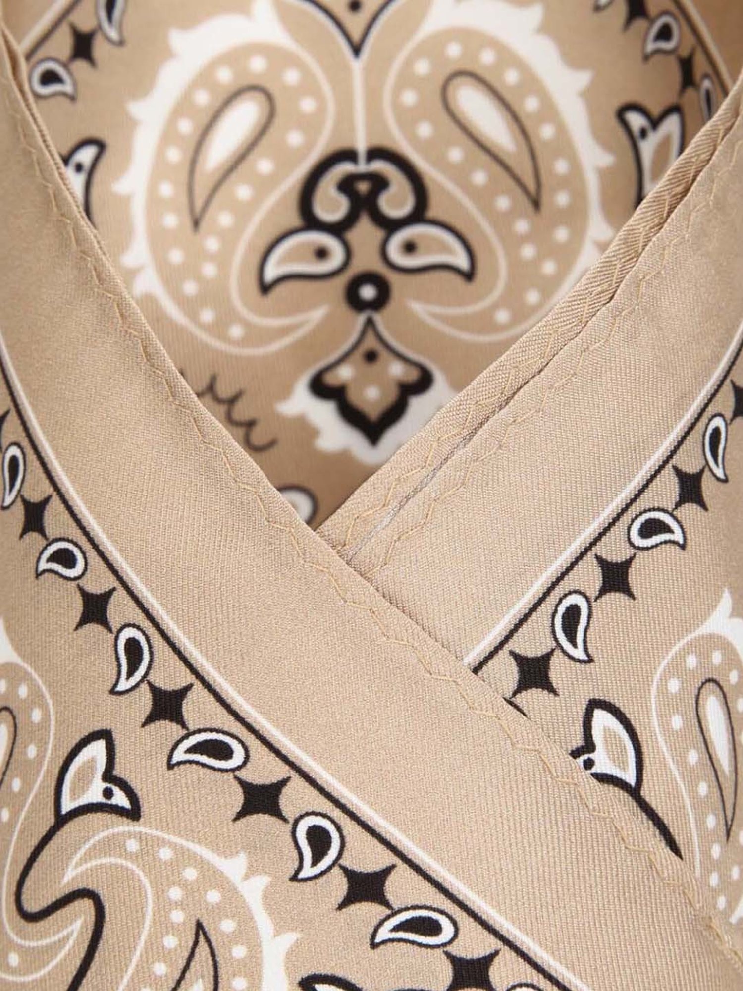 Van Heusen Beige Printed Pocket Square