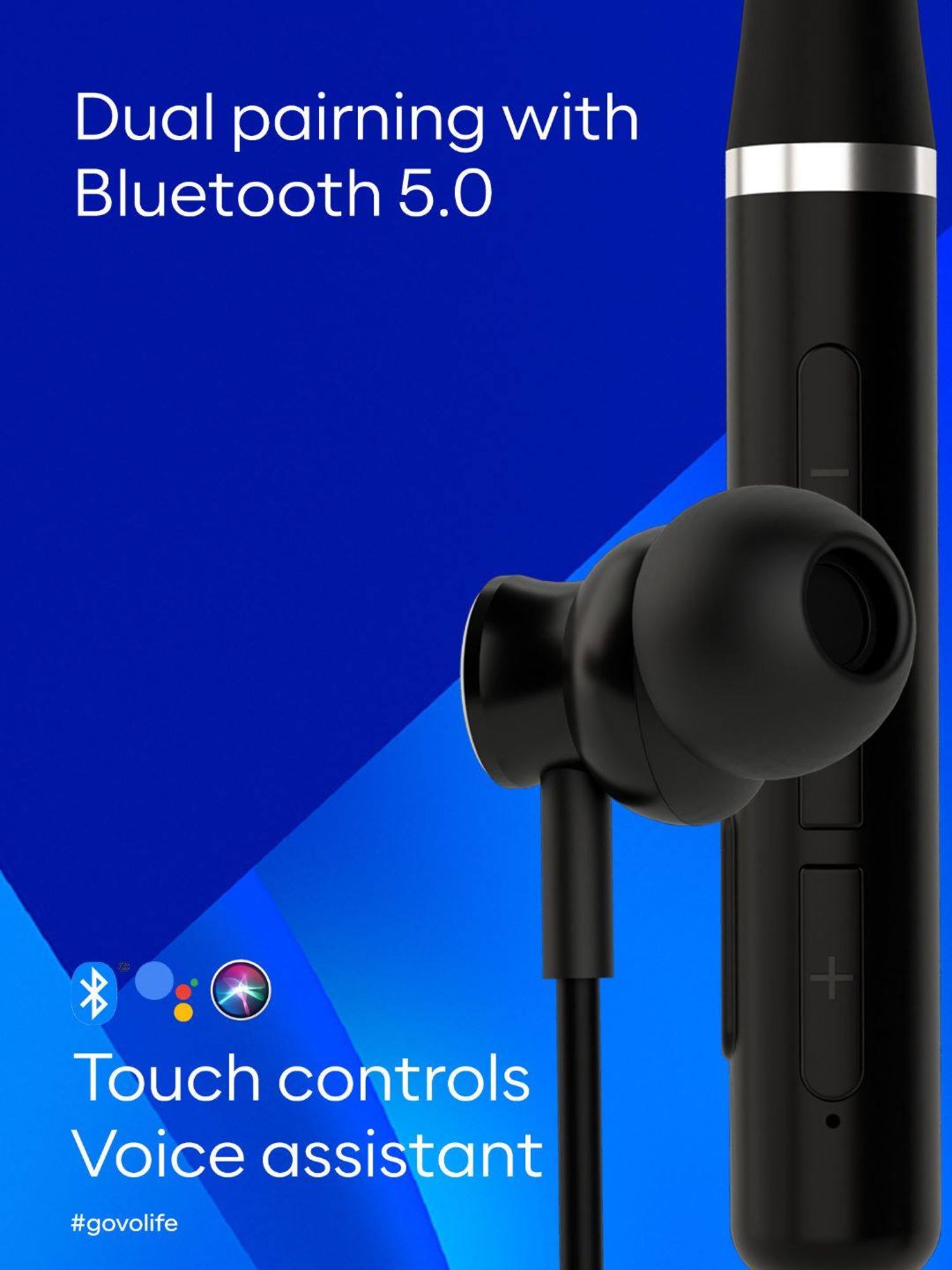 GOVO GOKIXX 630 in-Ear Wireless Neckband Earphone with HD Mic (Black)