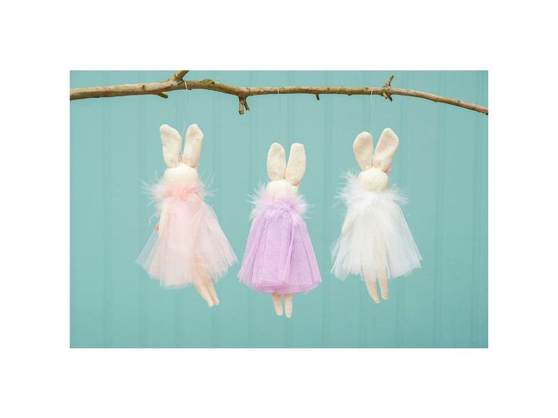 C&F Home Bunny Girls Easter Ornament, A/3