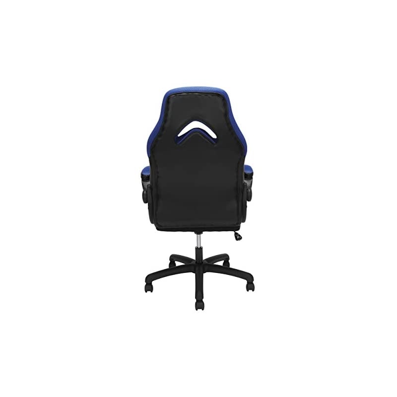ESS Collection Racing Style Bonded Leather Gaming Chair, in Blue (ESS-3085-BLU)
