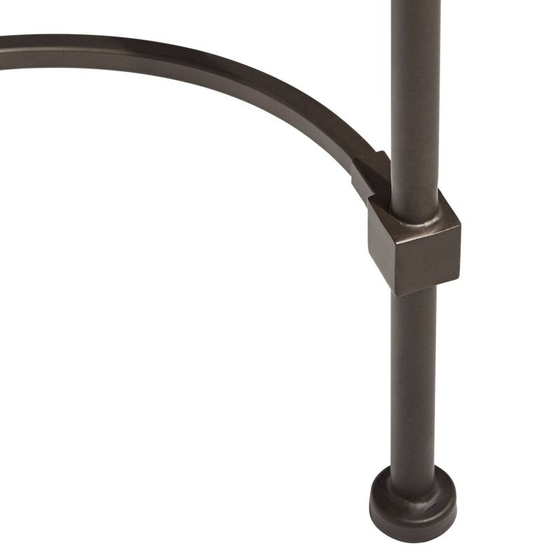 55 Downing Street Sheffield 22" Wide Bronze Distressed Wood End Table