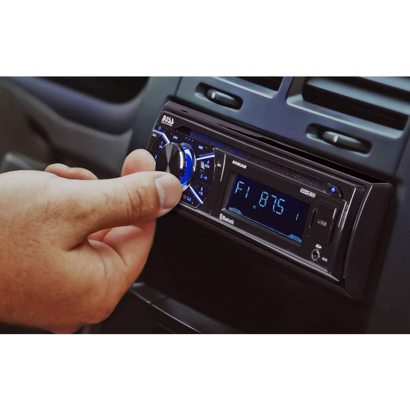 BOSS Audio 656BCK Vehicle Car Single DIN Hands Free Bluetooth CD, USB/SD, MP3, FM/AM Radio Stereo System with 6.5" 2-Way Full Range Speakers, Pair