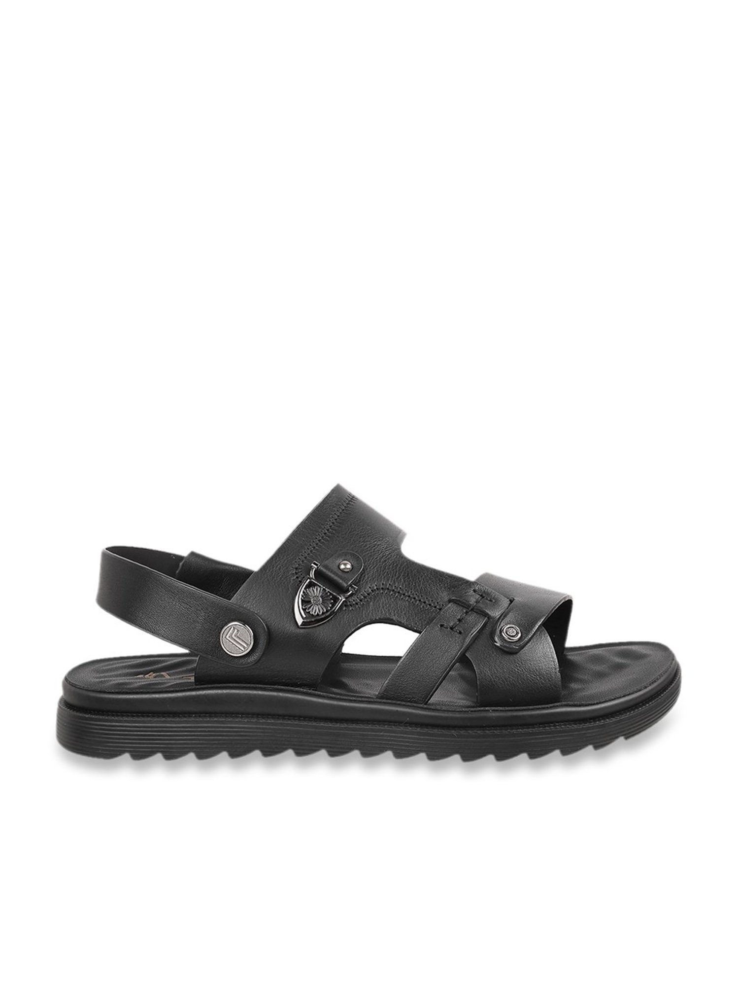 Da Vinchi by Metro Men's Black Sling Back Sandals