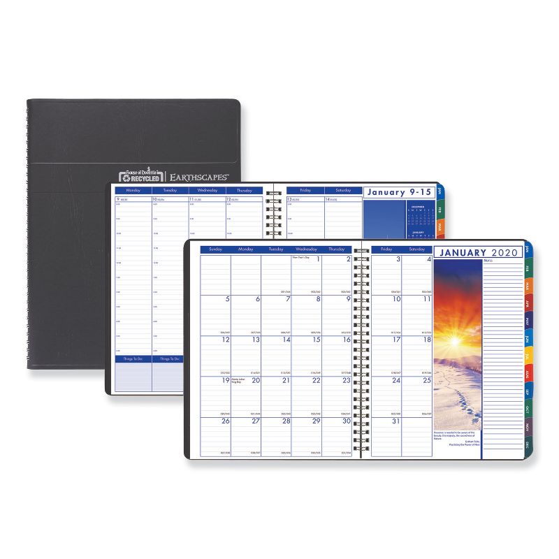 House Of Doolittle Recycled Earthscapes Weekly/Monthly Planner 11 x 8 1/2 Black 2020 273