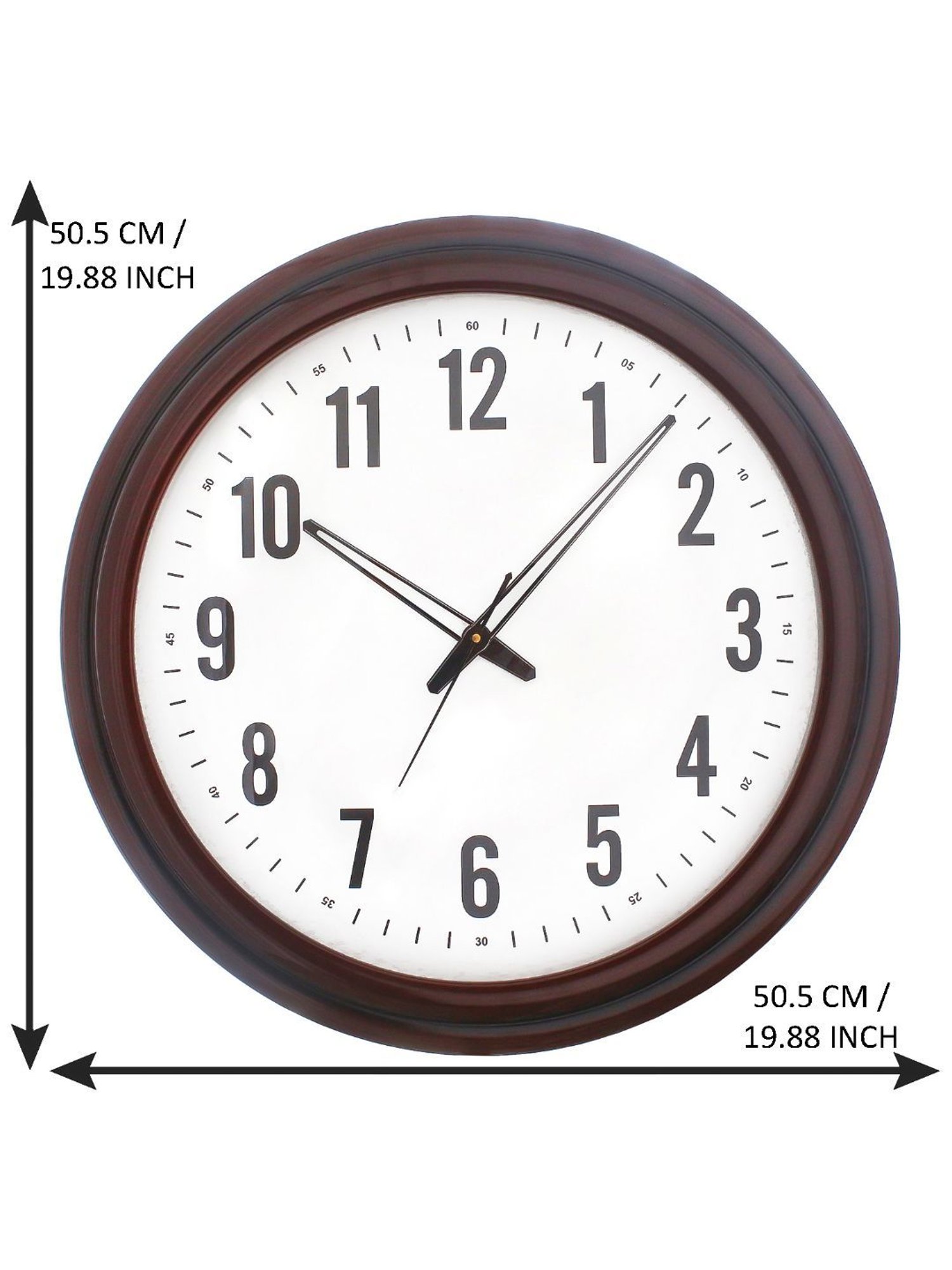 CHRONIKLE Classic Round Rosewood Brown Wood Wall Clock