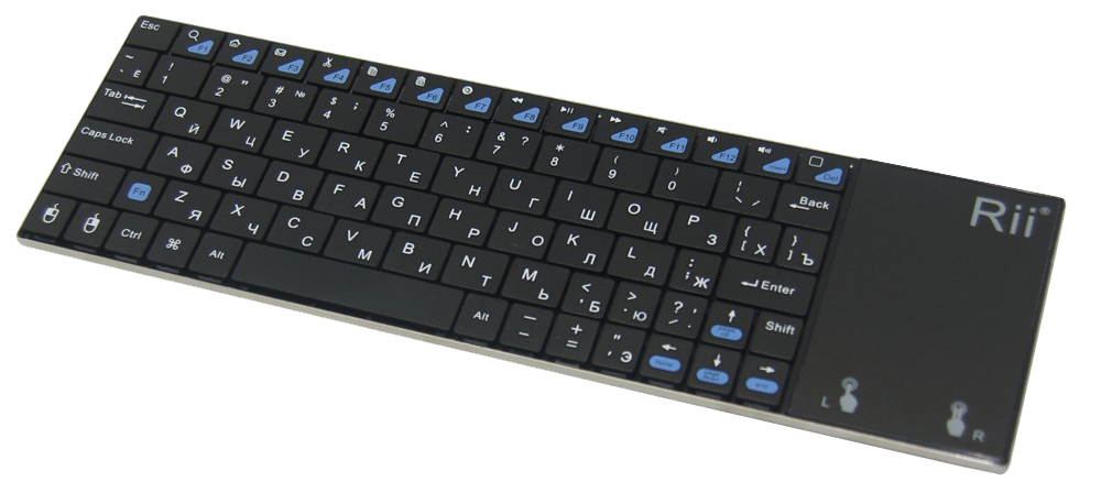 Rii mini i12 Ultra Slim Wireless 2.4G Multifunction Keyboard with QWERTY Touchpad for Sony PS3 HTPC Android Smart TV Box PC Pad