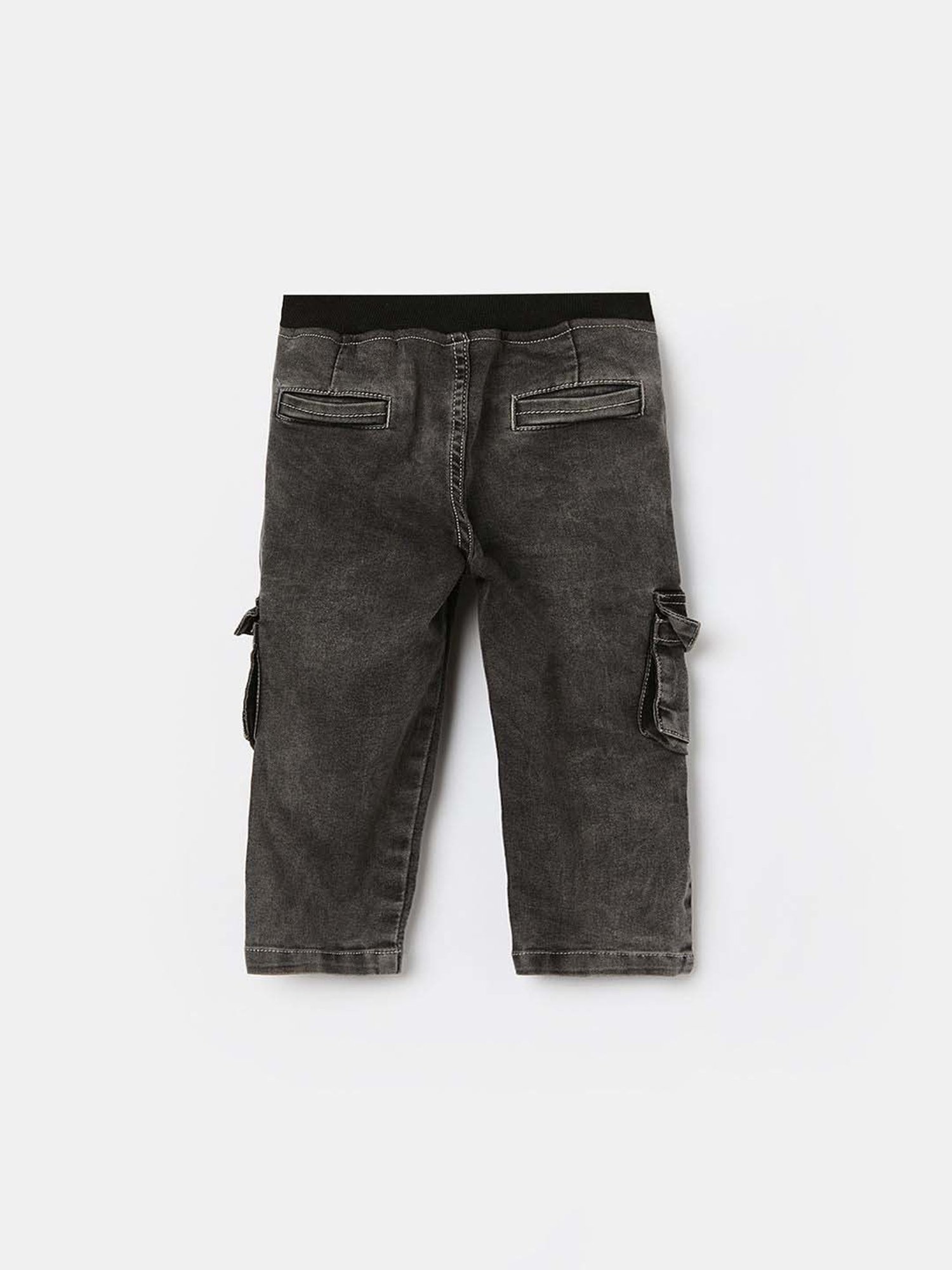 Juniors by Lifestyle Boys Grey Cotton Solid Jeans
