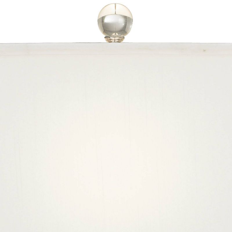 Vienna Full Spectrum Modern Table Lamps Set of 2 Art Deco Crystal Trophy Off White Rectangular Shade for Living Room Bedroom