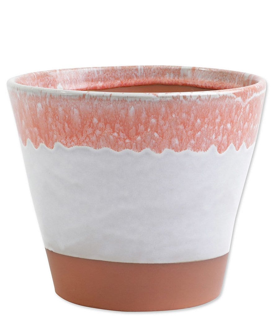 VIETRI Garden Ombre Coral Medium Cachepot