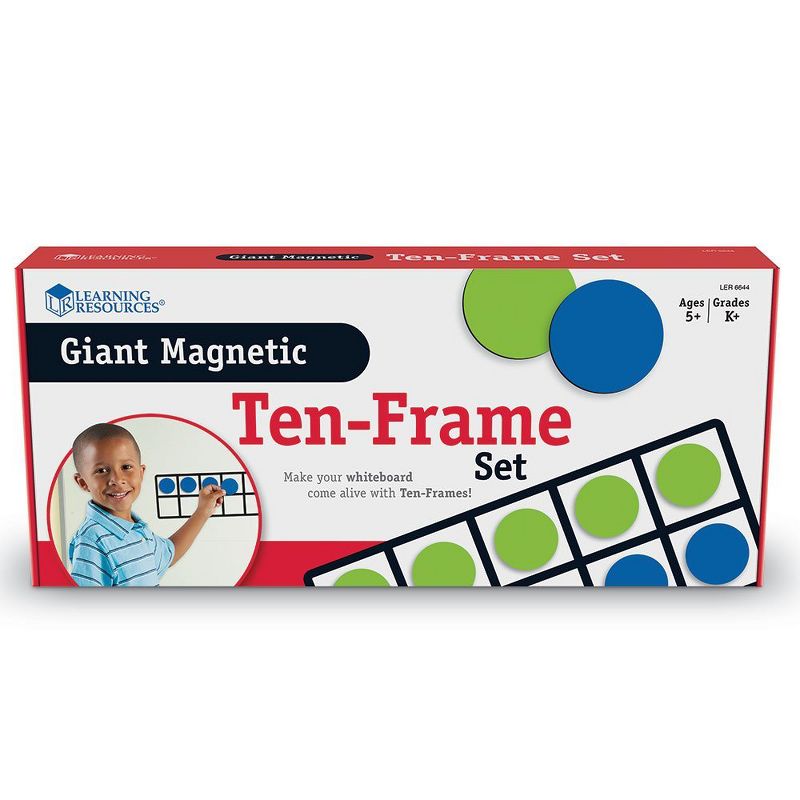 Learning Resources Giant Magnetic Ten-Frame Set, Set of 4