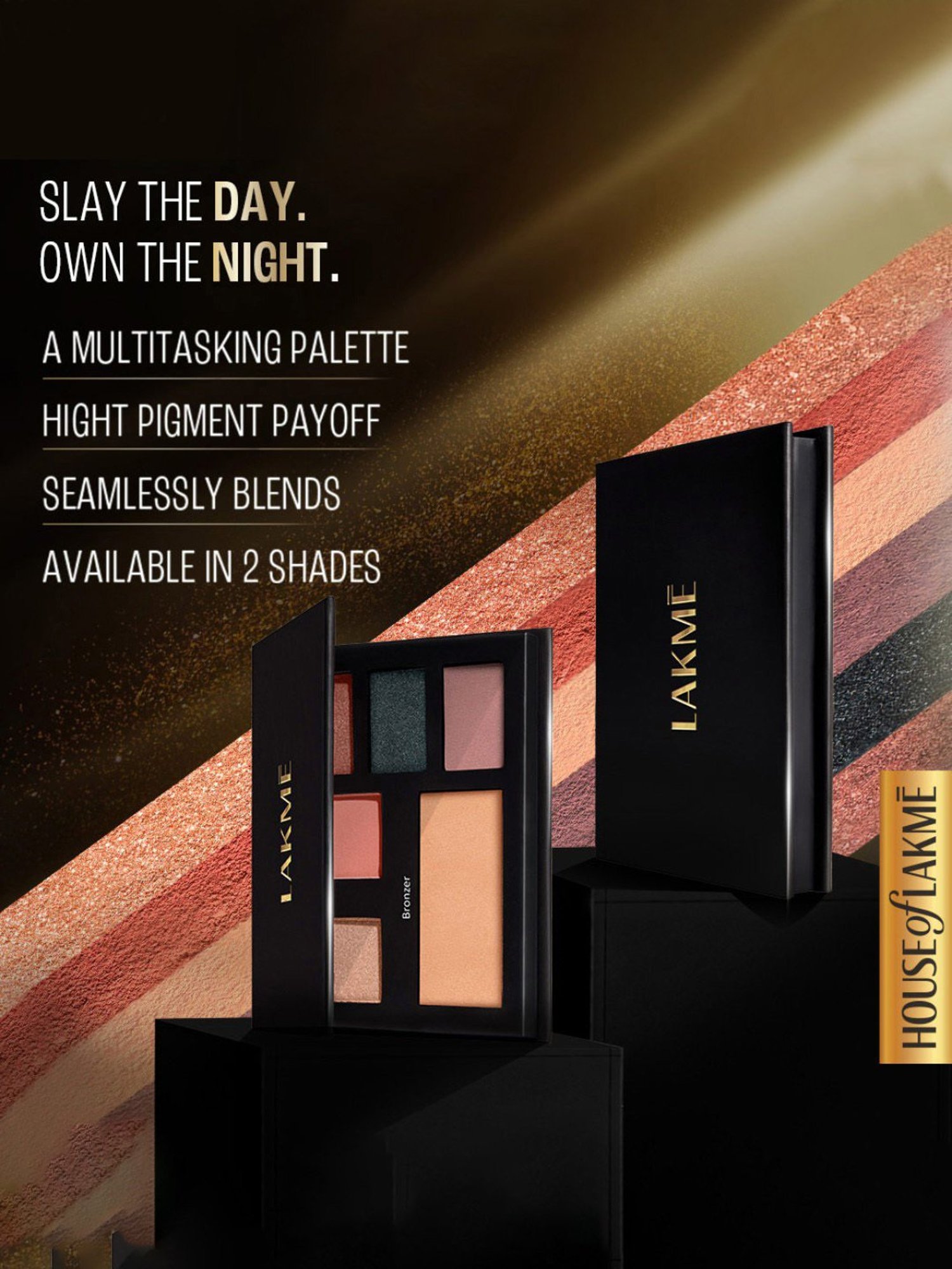 Lakme Glitterati 4-In-1 Face Palette Night Diva - 14 gm