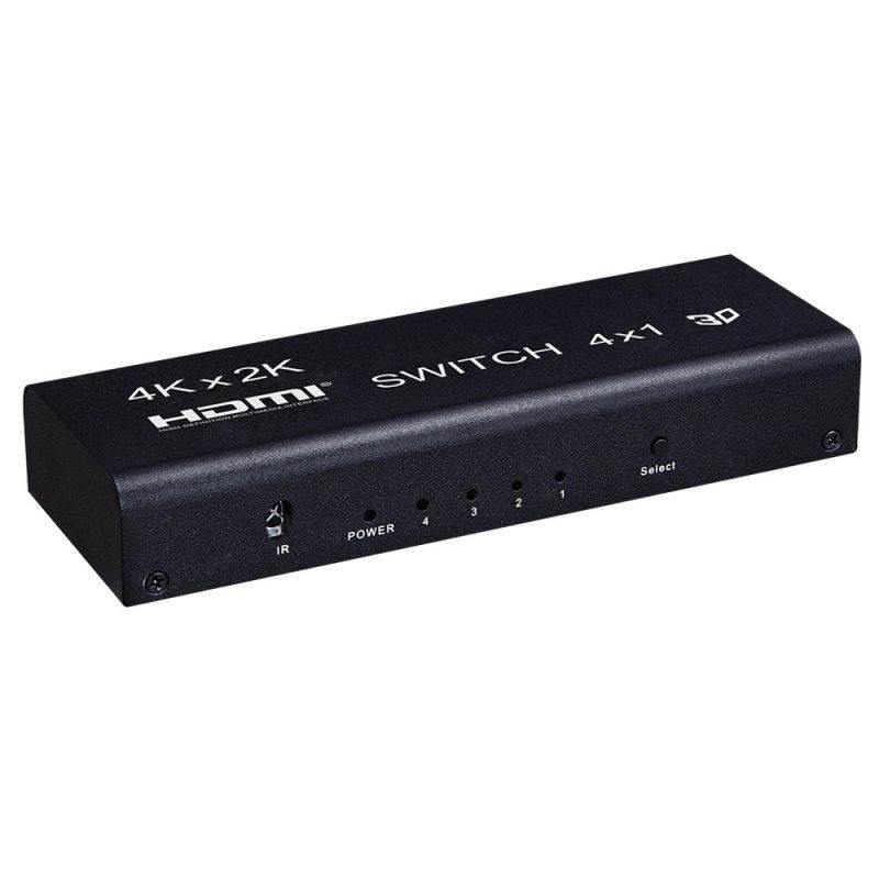 4Kx2K HDMI Switch 4X1 3D Switcher 4in1 Out Independent Audio Output 3.5mm Headphone Fiber Coaxial 1080P 4K PC to TV HDTV Switch