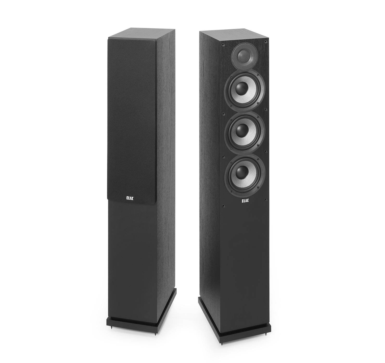Elac Debut 2.0 F5.2 Aramid-Fiber Floorstanding Speaker - Each (Black Ash Vinyl)