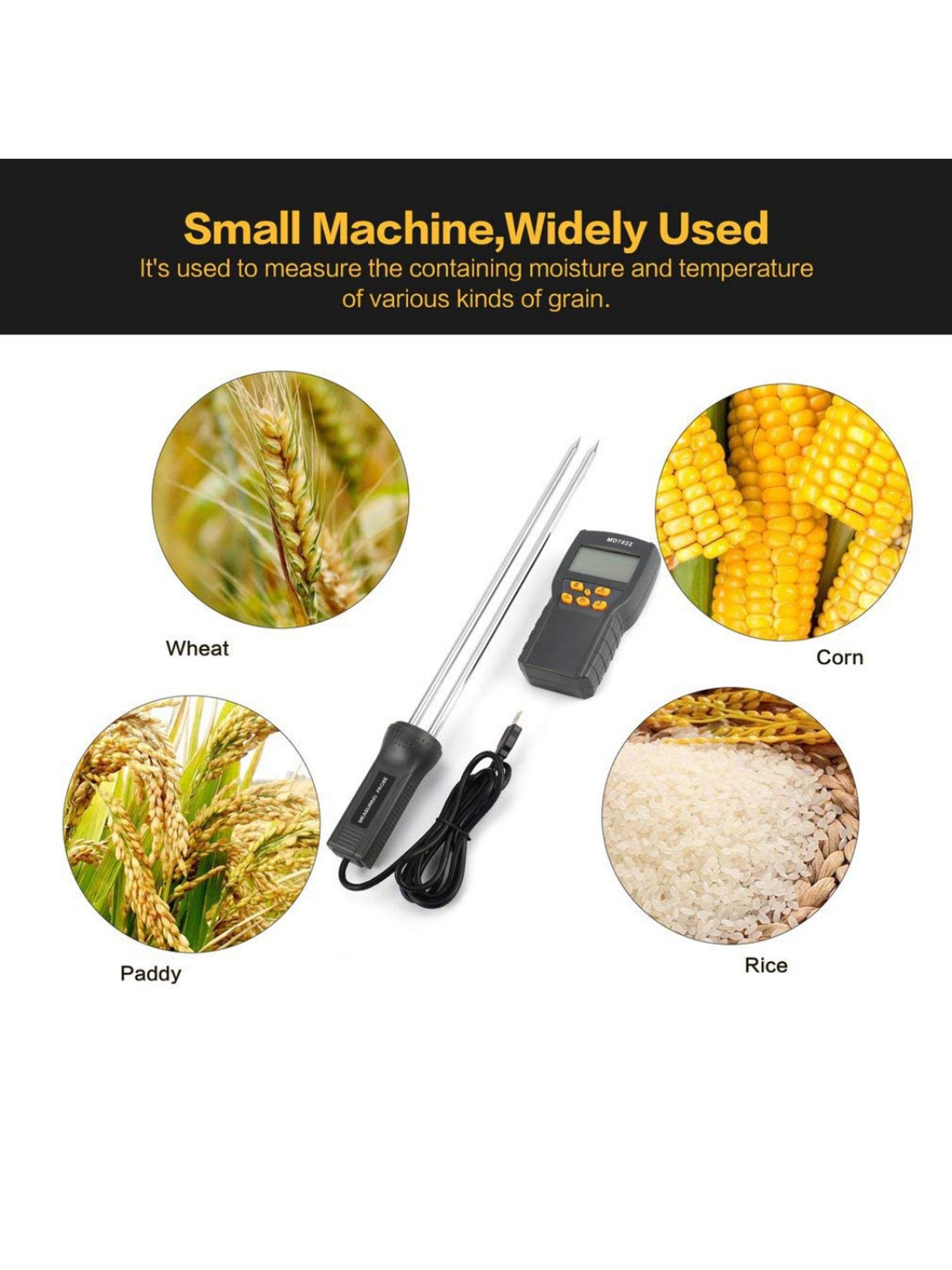 MCP Digital Grain Moisture Meter (Black)