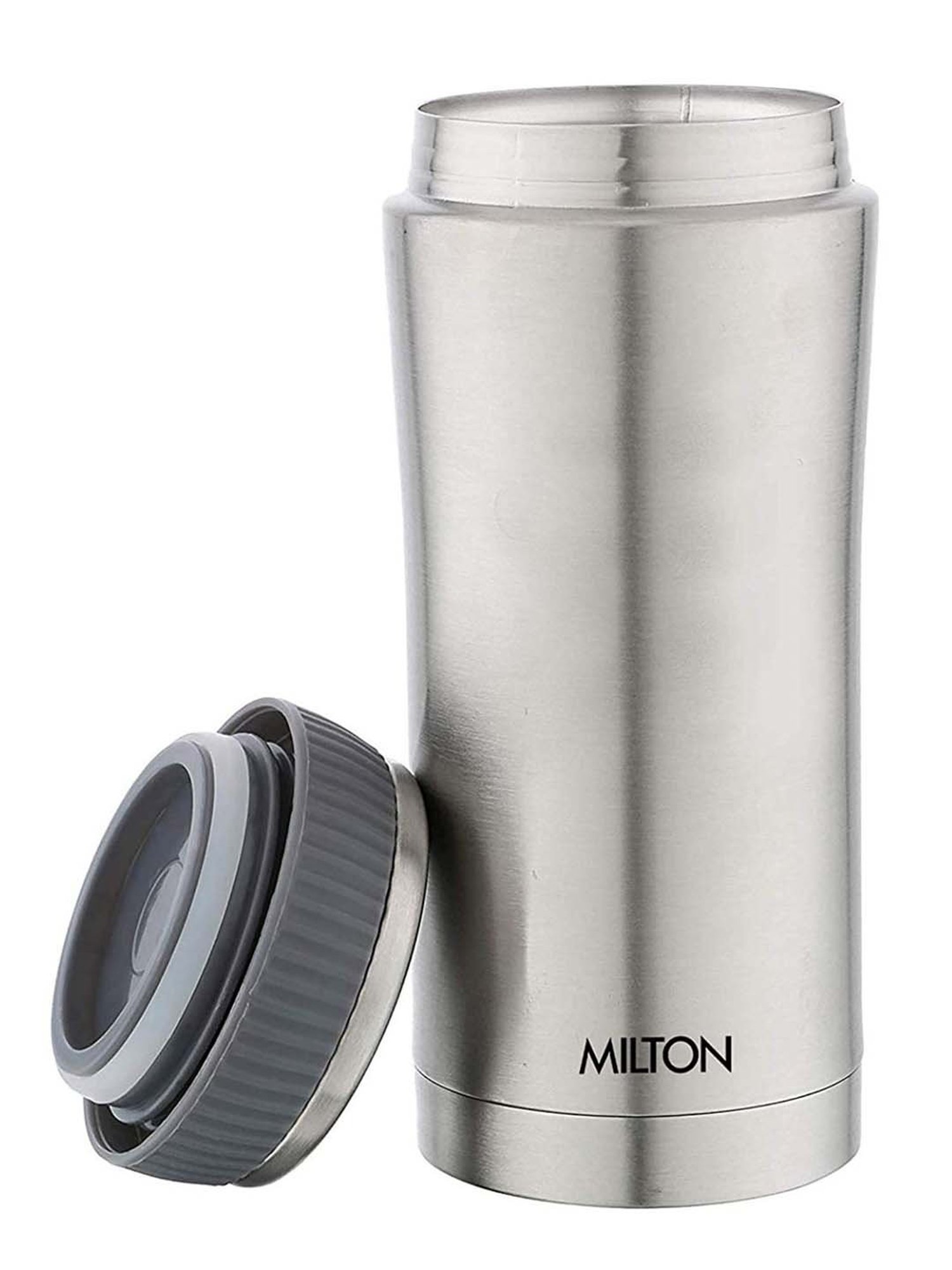 Milton Optima Silver Stainless Steel Insulated Water Bottle (350 ml) - Set of 1