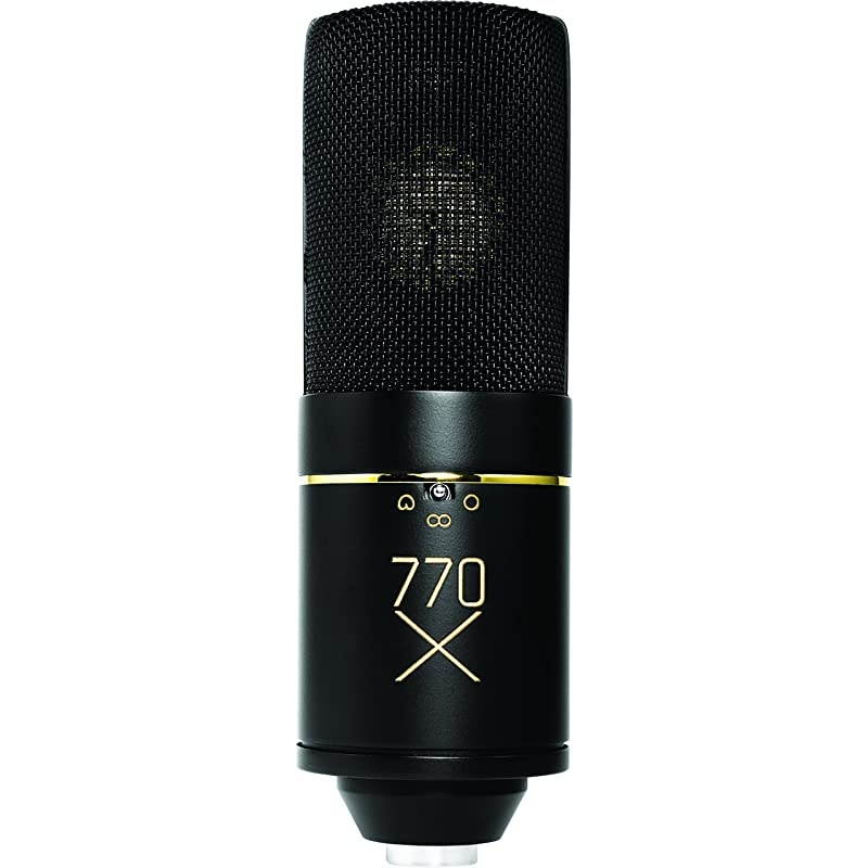 Multi-Pattern Condenser Microphone, XLR Connector, Black &amp Gold (770X)