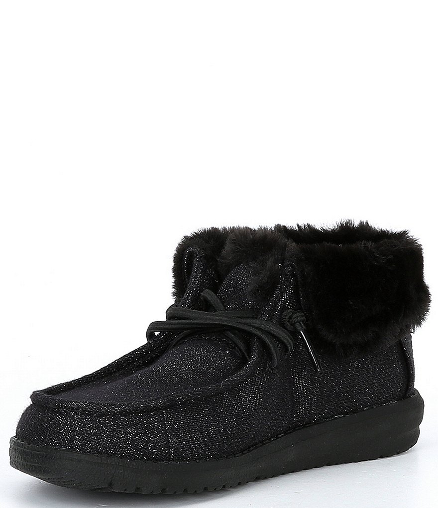 Hey Dude Girls' Britt Synthetic Fur Slip-On Washable Boots (Toddler)