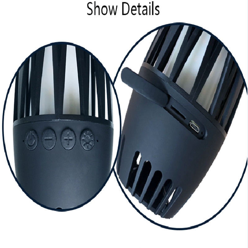 KuWfi JT2580 Outdoor protable light speakers bluetooth stereo speakers such as flame-like LED effect